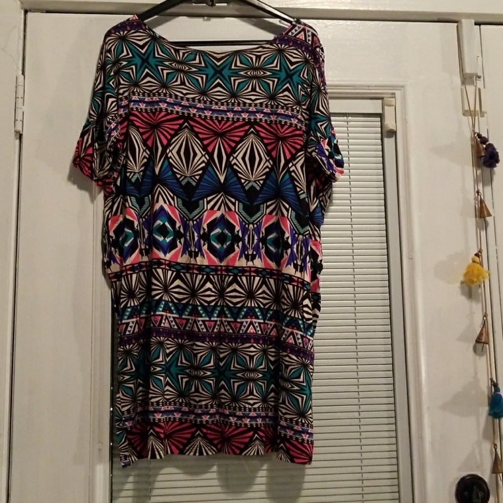 Printed T-shirt tunic dress